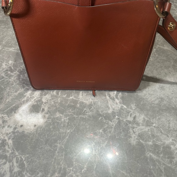 REBECCA MINKOFF “ISOBEL” Lock It Pebbled Leather Hobo Shoulder Handbag Purse - Picture 6 of 11